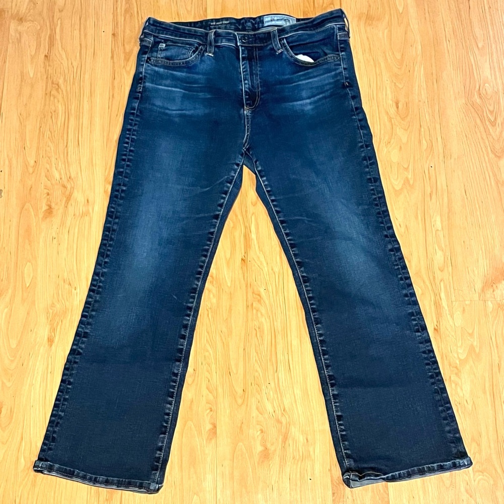Ag Adriano Goldschmied Flare Wide Leg Jeans in Indigo